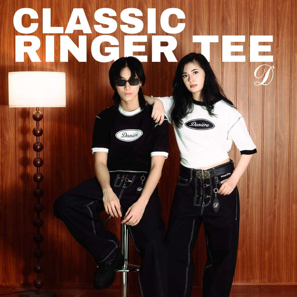 Danière Classic Ringer Tee Black